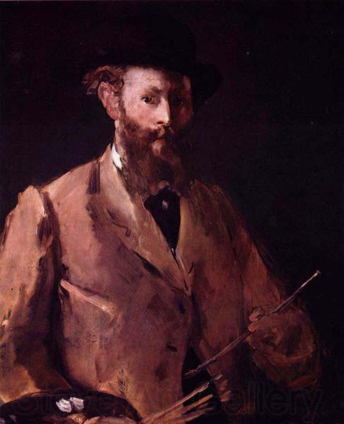 Edouard Manet Self portrait with palette France oil painting art